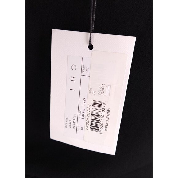 IRO Davov One-Shoulder Envelope Hem Dress Size 38 M Black NWT - Picture 10 of 15